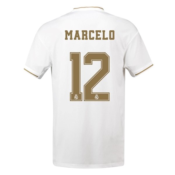 Camiseta Real Madrid NO.12 Marcelo Primera equipación 2019-2020 Blanco